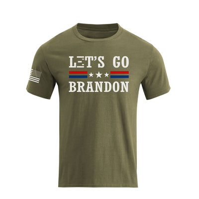 Men's 100%Cotton Let's Go Brandon Graphic Short Sleeve T-shirts