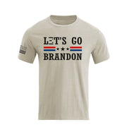 T-shirts à manches courtes pour hommes 100 % coton Let's Go Brandon Graphic