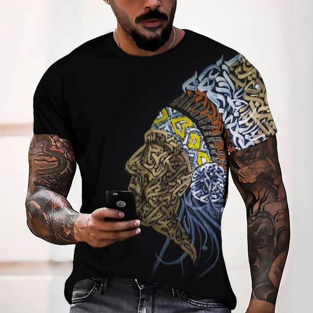 Men's T-Shirt 3D Print Graphic Optical Illusion Plus Size Short Sleeve Casual Tops