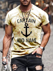 Men's Nautical Printing Short Sleeve-01