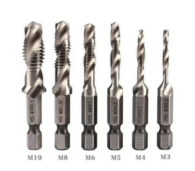 Thread Tap Drill Bits 6Pcs Set - Libiyi