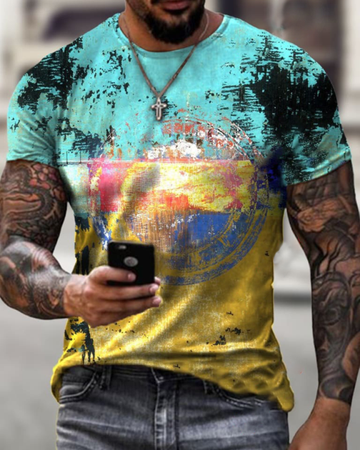 Men's Casual Vintage Tie-dye Pattern Shirt – shirem