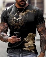 Men's Printed Casual Round Neck Short Sleeves