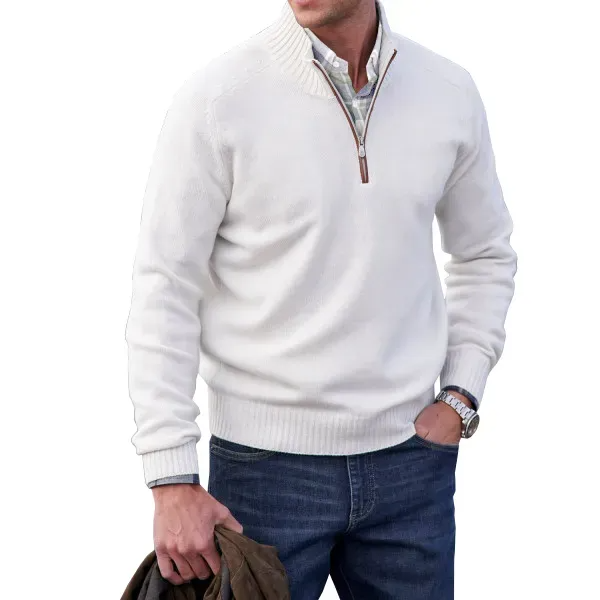 🔥MEN'S CASHMERE ZIPPER BASIC SWEATER🔥 - Libiyi