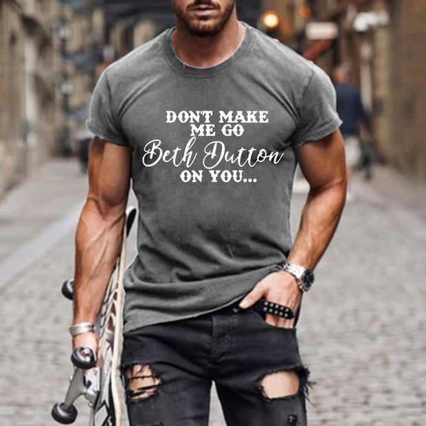 Men's letters printed short sleeves t-shirts