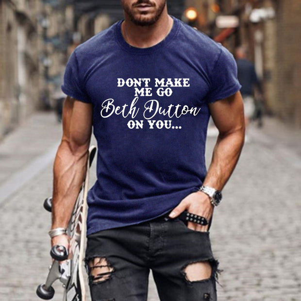 Men's letters printed short sleeves t-shirts