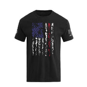 Kurzärmliges T-Shirt für Herren aus 100 % Baumwolle mit patriotischer amerikanischer Flagge