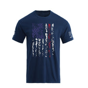 Kurzärmliges T-Shirt für Herren aus 100 % Baumwolle mit patriotischer amerikanischer Flagge