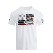 Men's 100% Cotton Patriotic American Flag Graphic Short-sleeve T-shirt