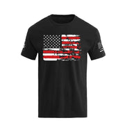 Kurzärmeliges T-Shirt für Herren aus 100 % Baumwolle mit patriotischer amerikanischer Flagge