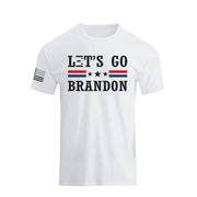 T-shirts à manches courtes pour hommes 100 % coton Let's Go Brandon Graphic