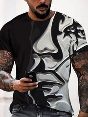 Men's T Shirt Graphic Abstract Human Face asual Daily Short Sleeve Tops